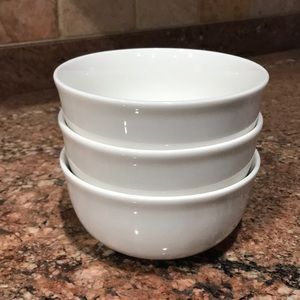 simple white glass bowls (3 pack)